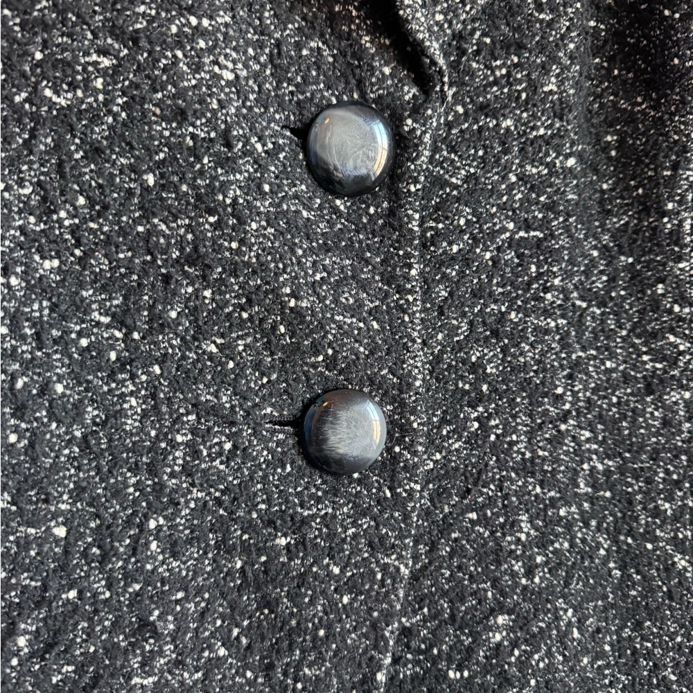 Talbots Black Tweed Women's Coat - Picture 4 of 7